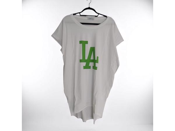 Shirt jurk LA wit groen one size