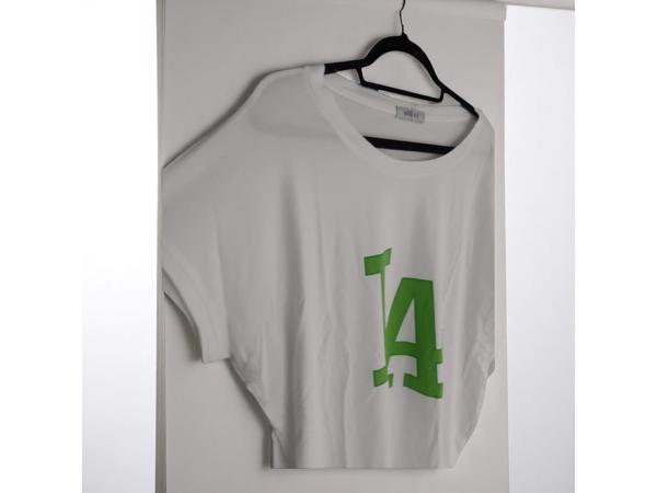 Shirt jurk LA wit groen one size