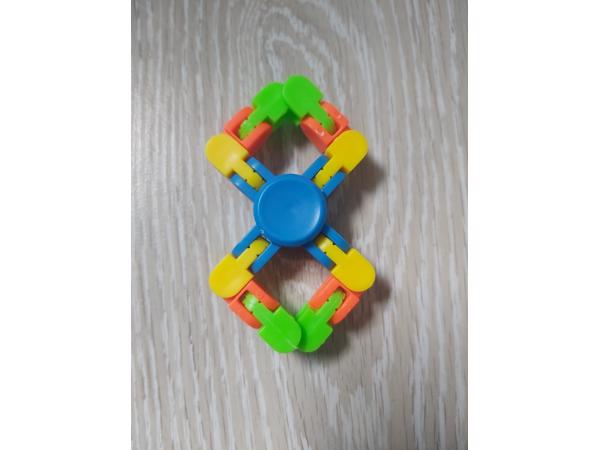 Flexibele Fidget Spinner blauw meerkleurig