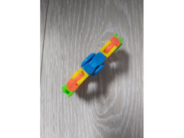 Flexibele Fidget Spinner blauw meerkleurig