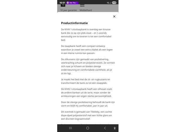 IKEA Slaap fauteuil NIEUW