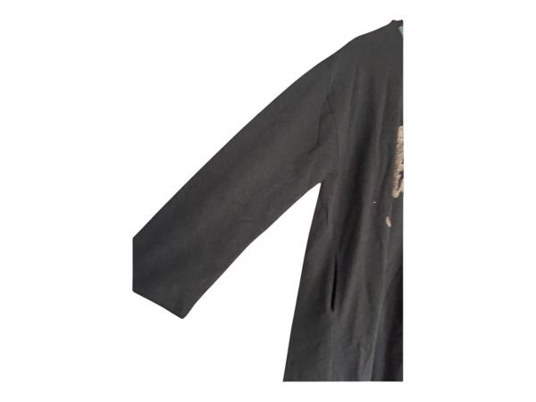 Sweat jurk motorcycle strass steentjes grijs XL/XXL