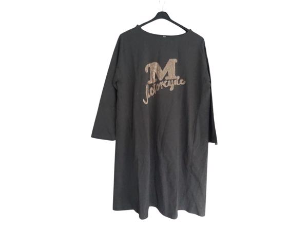 Sweat jurk motorcycle strass steentjes grijs XL/XXL