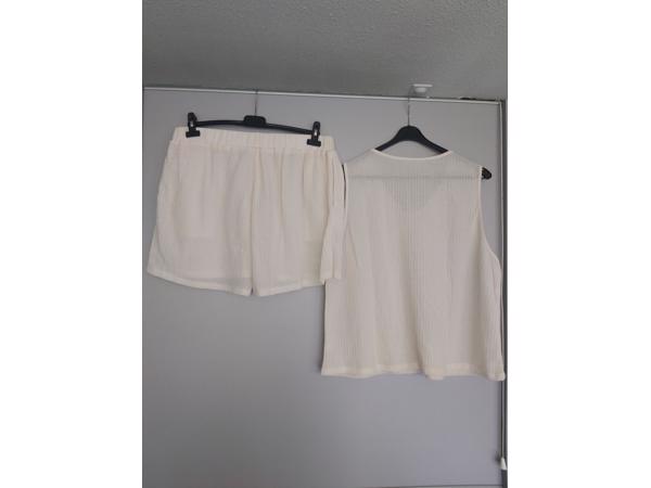 2 delige dames set creme XXL