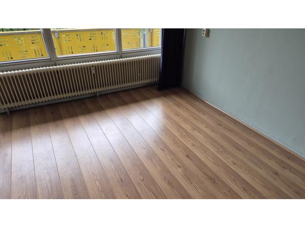 Laminaat ongeveer 55m2 uiterlijk 7 juni eruit.