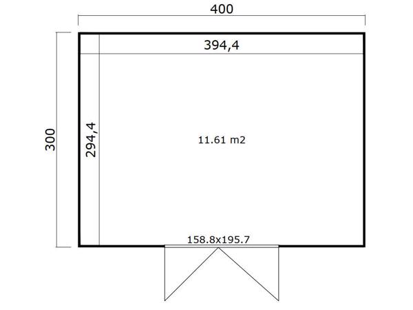 Tuinhuis Quby 400x300