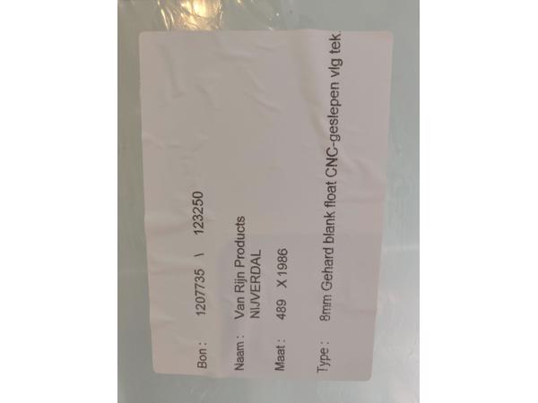 Inklapbare glazen douche/badwand