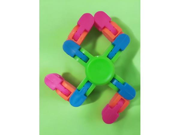 Flexibele Fidget Spinner groen meerkleurig