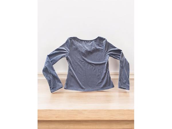 Velours zacht shirt blauw M