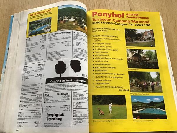 Boek Campingplaatsen inter. gids ,7000 pl.in heel Europa