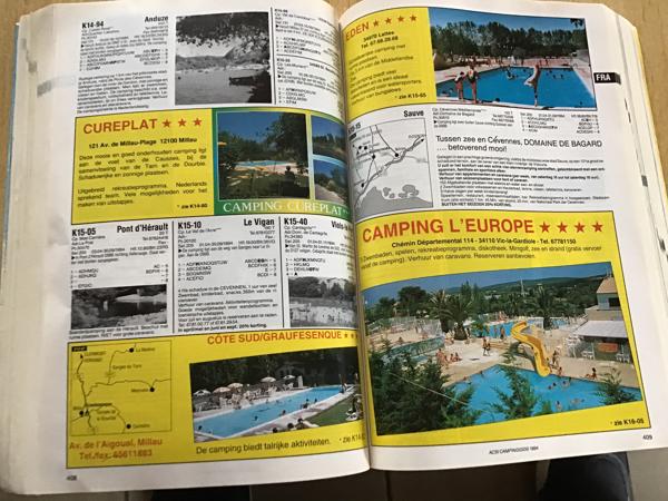Boek Campingplaatsen inter. gids ,7000 pl.in heel Europa