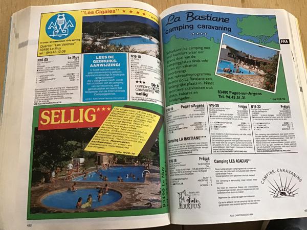 Boek Campingplaatsen inter. gids ,7000 pl.in heel Europa