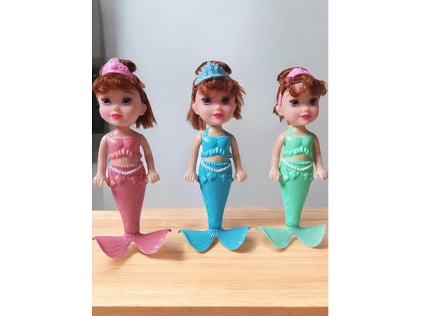 set van 3x Mermaid zeemeermin poppen 18cm