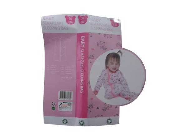 BIO-katoen baby slaapzak lange mouwen roze 70cm