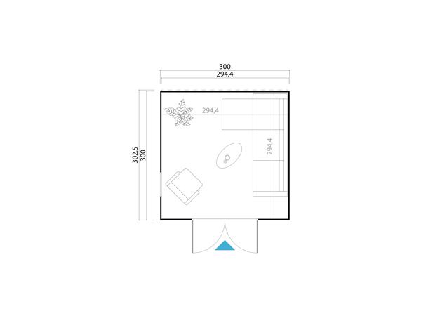 NIEUW Modern tuinhuis Palermo 1