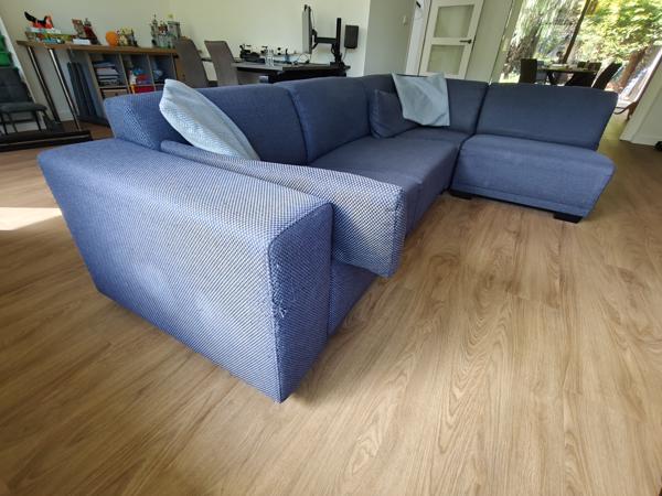 Grijze hoekbank 5 delen 2,85x1,75