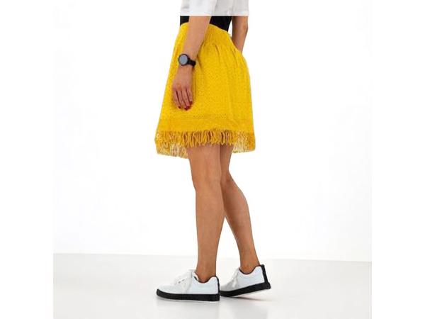 Rok geel gaatjes patroon S/M