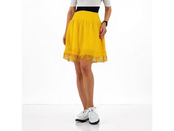 Rok geel gaatjes patroon S/M