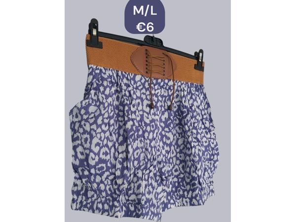 Metrofive korte broek blauw wit M/L