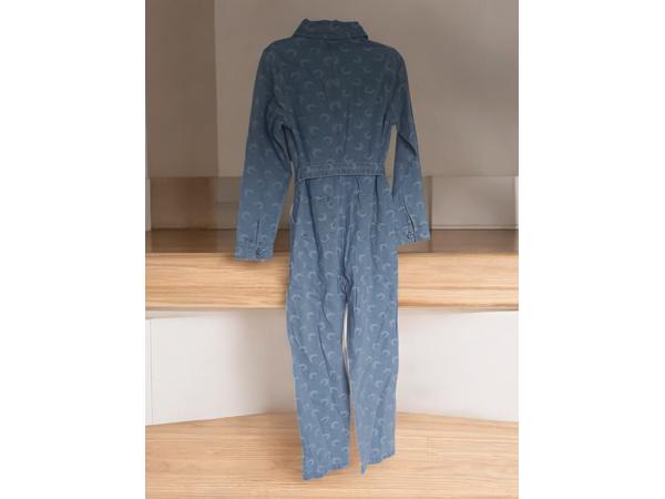 White Icy spijker jumpsuit maantjes blauw M