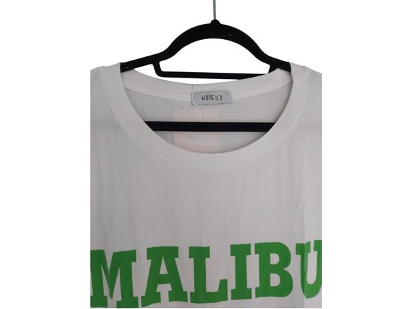 White Icy nachthemd Malibu California wit groen one size