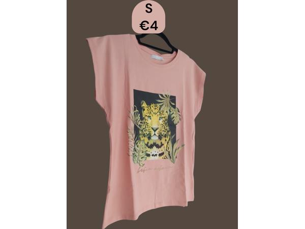 Glo-story t-shirt roze tijger S