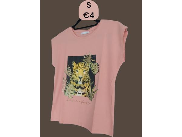 Glo-story t-shirt roze tijger S