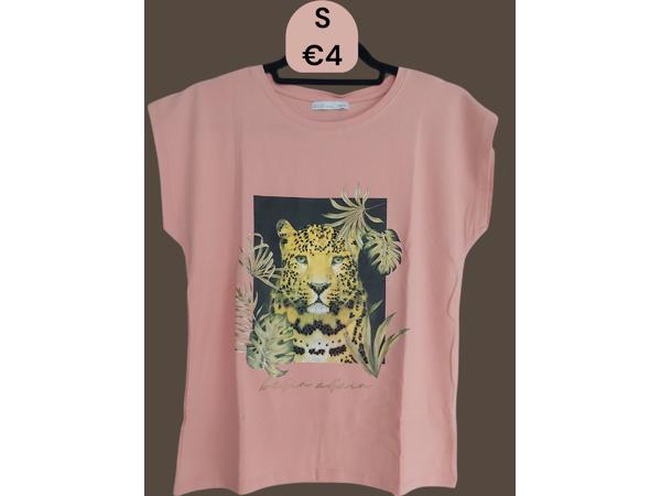 Glo-story t-shirt roze tijger S