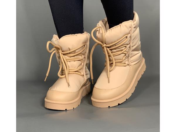 Snowboots beige/oranje dames