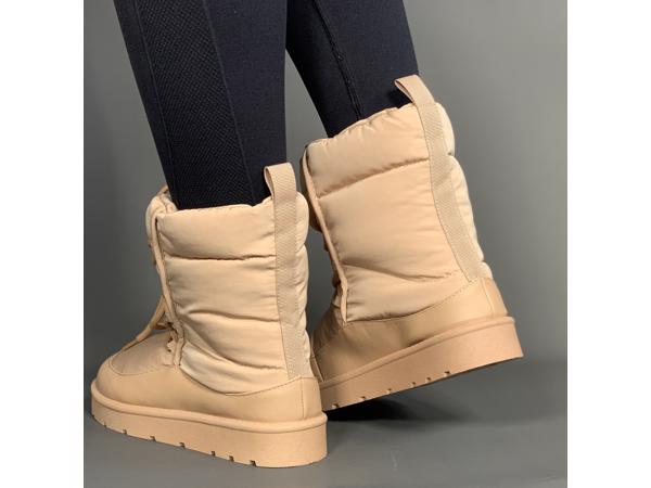 Snowboots beige/oranje dames