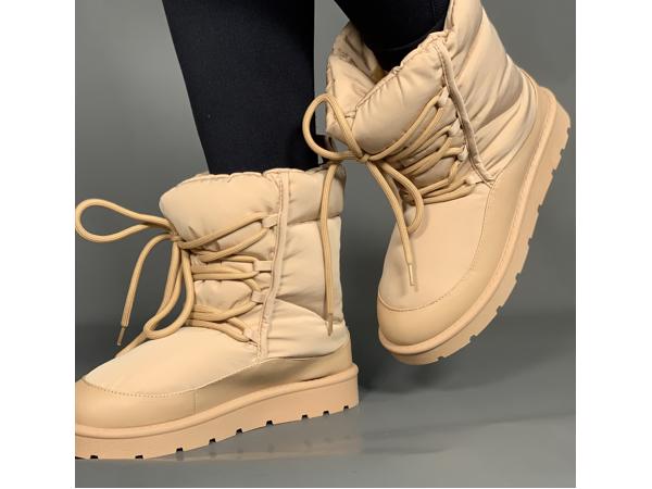 Snowboots beige/oranje dames