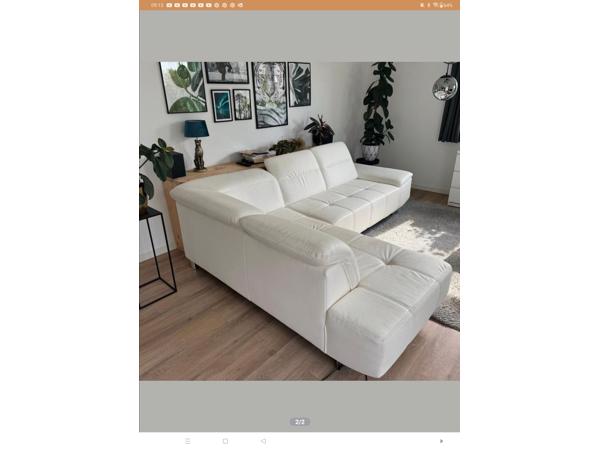 Chaise lounge bank nep leer