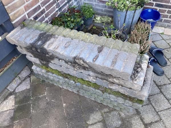 8m2 betonklinkers, opsluitband - Amersfoort