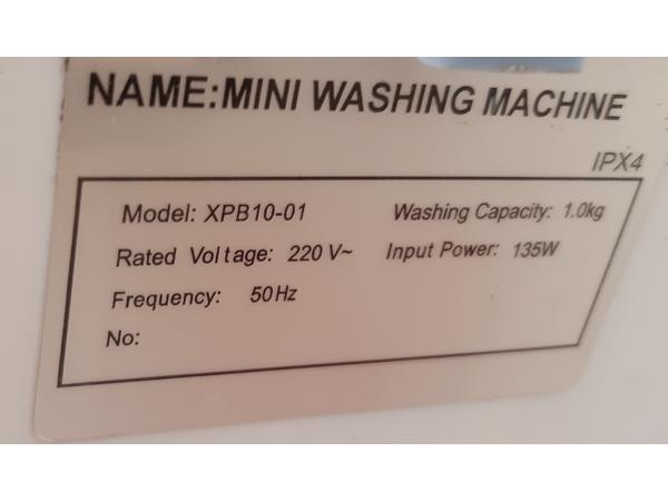 Mini wasmachine 1kg witgoed