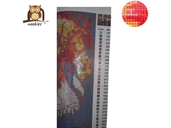 nr 22 Diamond Painting 4 seizoenen bomen 50x40cm (vierkant)