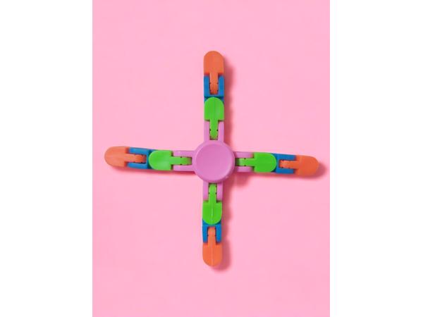 Flexibele Fidget Spinner roze meerkleurig