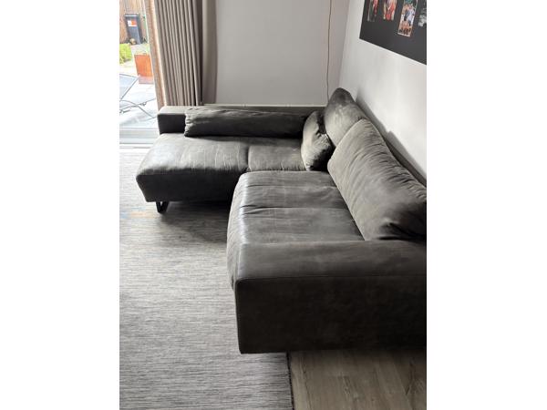 Grijze hoekbank 2m60x1m90