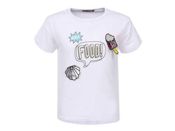 Glo-story t-shirt wit hello food 158