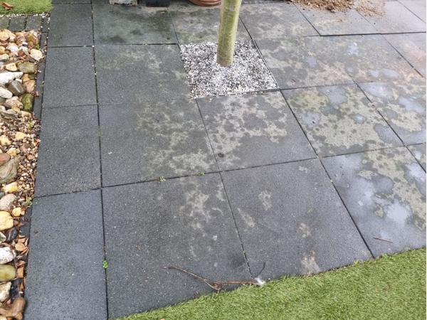 Gratis af te halen betontegels 50x50. zelf uit de tuin halen.