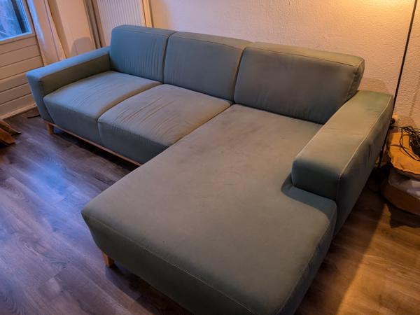 Groene Hoekbank (Chaise Longue)