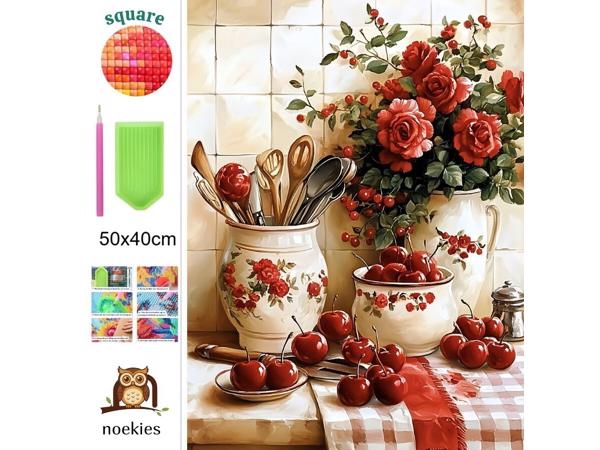 nr 3 Diamond Painting keuken decoratie 50x40cm (vierkant)