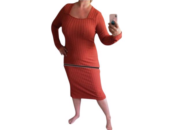 lange jurk oranje XXL