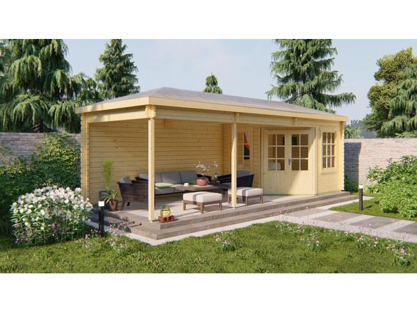 Blokhut - Tuinhuis Bertil | 44 mm | vuren onbehandeld