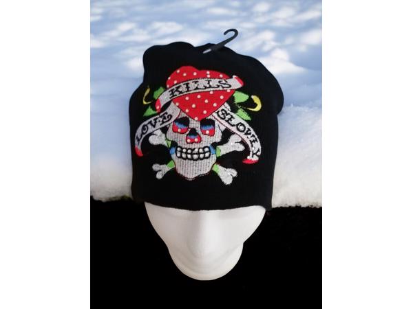 Skull muts love glitter one size