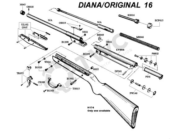 gezocht knikarm diana mod 15 of 16 en model 1 pellet loop