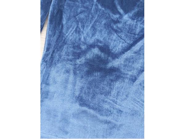 Shirt fluweel blauw S