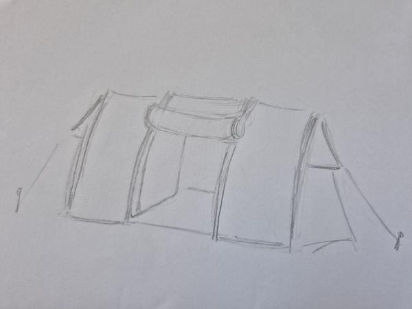 Tunneltent voor 4 personen