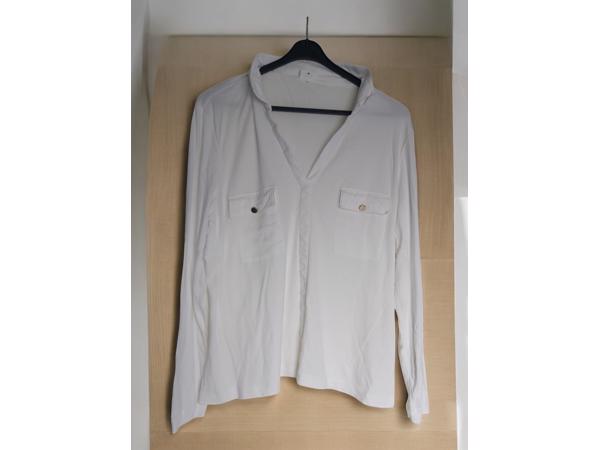 S.Oliver creme wit shirt met borstzakjes 46