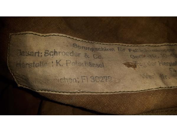 Original Parachute Type RZ 20: Fallschirmjäger WOII