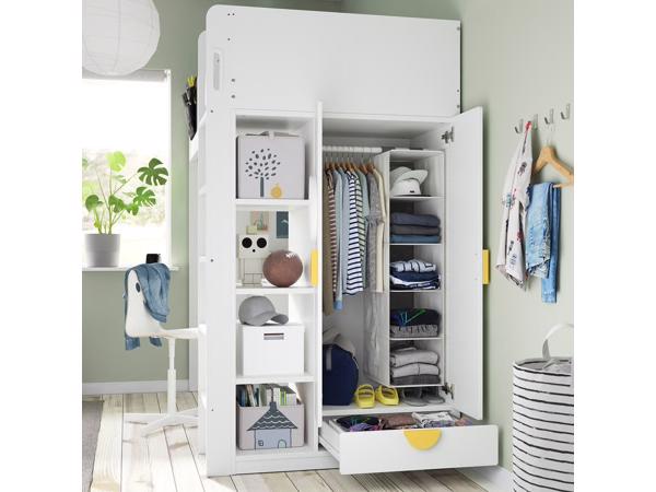 IKEA SMÅSTAD Hoogslaper met bureau en kledingkast